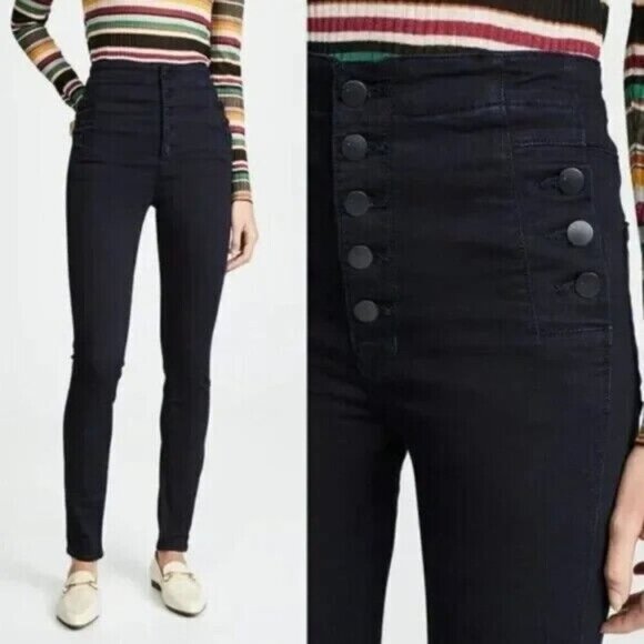 NWT J Brand Natasha in Bluebird Sky High Skinny Button Fly Stretch Jeans 25